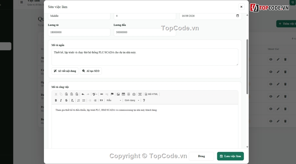 web công ty,AI,web việc làm